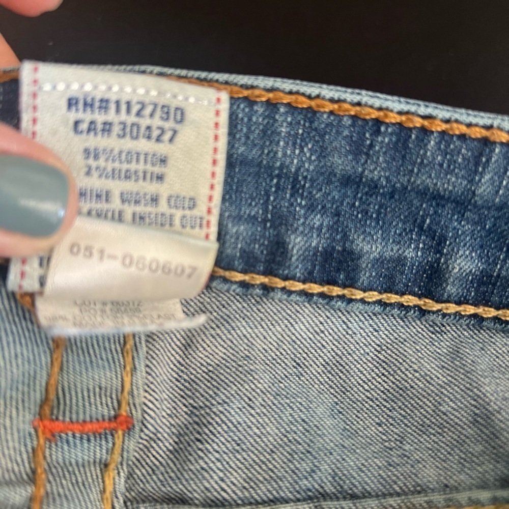 True Religion Blue Jean Shorts Size 30 - Picture 12 of 16